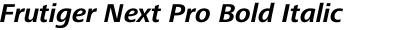 Frutiger Next Pro Bold Italic